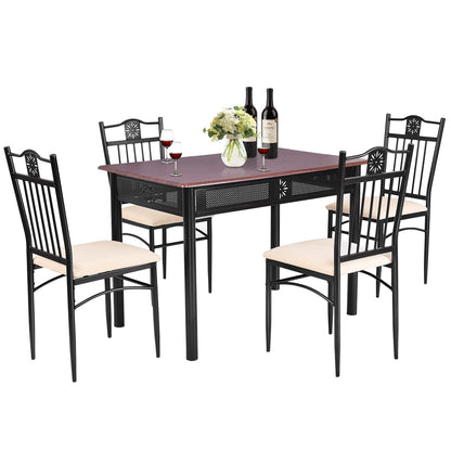 5 Pieces Dining Table Set Modern Kitchen Table Set for 4 Person