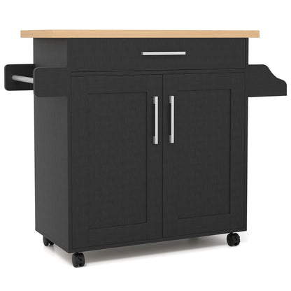 Kitchen Island Cart Rolling Storage Trolley Cart