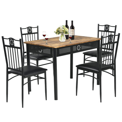 5 Pieces Dining Table Set Modern Kitchen Table Set for 4 Person