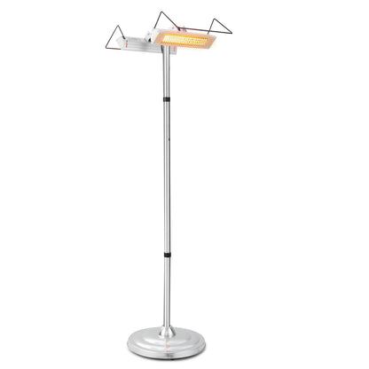 Outdoor Electric Patio Heater, 1500W Standing Infrared Heater with Double-sided Heating