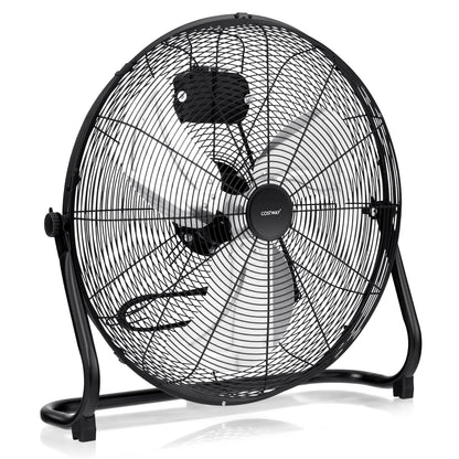20 inch High Velocity Floor Fan with 145°Rotation for Home