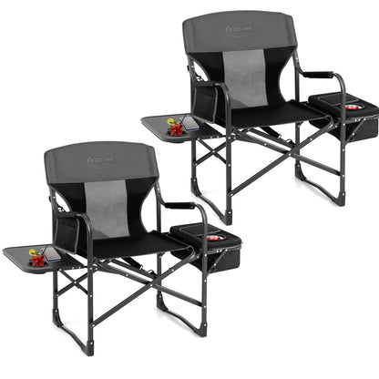 Folding Camping Chair Heavy-Duty Director Chair Supports 400lbs for Adults