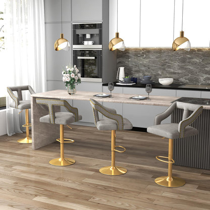 Counter Height Bar Stools Set of 2/4  Adjustable Swivel Bar Chairs