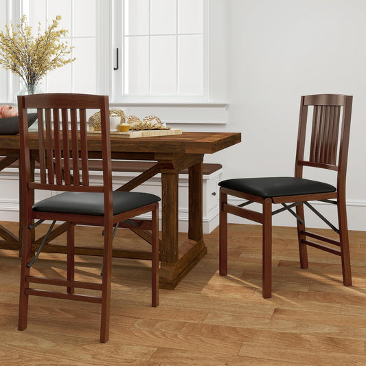 Wooden Kitchen Side Chairs w/Padded Seat for Dining Room
