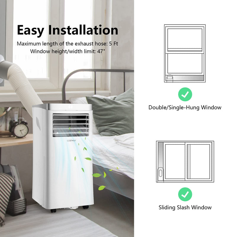 Portable Air Conditioners, ARLIME 8000 BTU 3-in-1 AC Unit with Fan & Dehumidifier