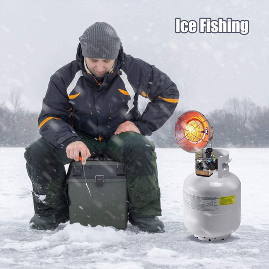 15,000 BTU Propane Tank Top Heater with Safety Shut-off Valve and Tip-over Switch