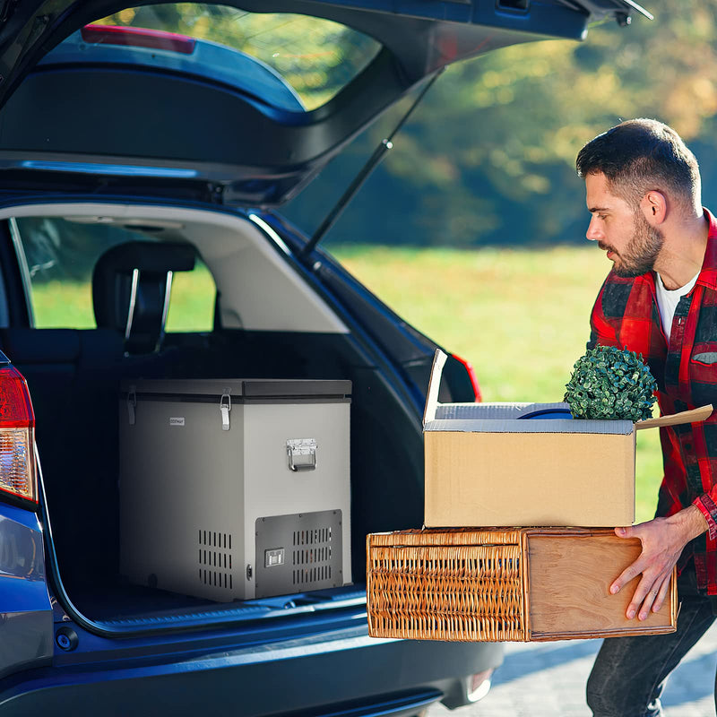 ARLIME 68-Quart Car Refrigerator Portable Chest Freezer(-11℉- 50℉) with 12V/24V DC & 110V/240V AC Adapter