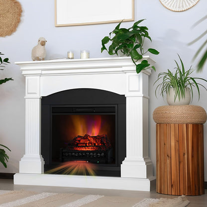 26 Inch Electric Fireplace Log Set Heater, Fireplace Insert Log Heater with Remote Control