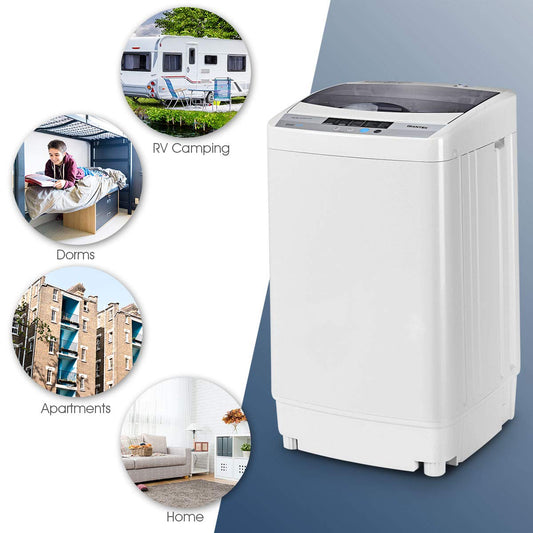 Full-Automatic Washing Machine, 1.34 Cu.ft , Portable Compact - Arlime