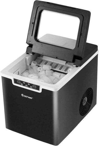 Countertop Ice Maker with Ice Scoop and Basket