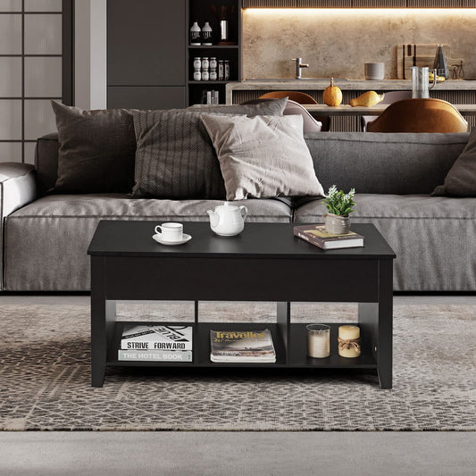 Modern Retro Central Table with Storage Shelf for Living Room Reception Room