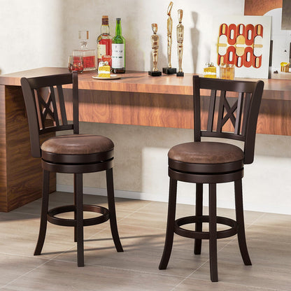 26”/30” Swivel Bar Chairs with Footrest for Kitchen Island & Pub