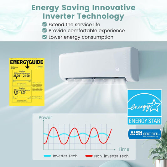 ARLIME Split Air Conditioner, Energy Efficient Air Conditioner with Remote Control