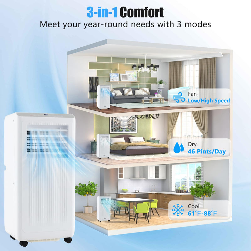 ARLIME Portable Air Conditioner, 3-in-1 Freestanding Air Cooler w/Fan, Sleep Mode