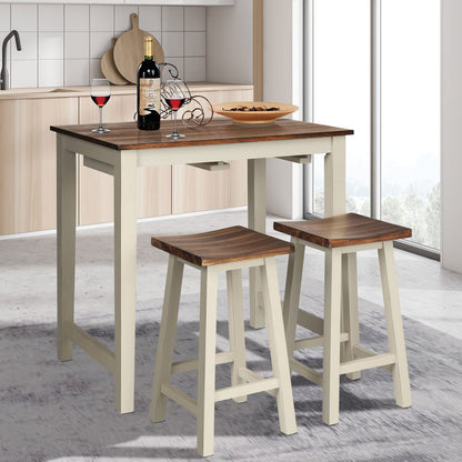 3 Pieces Dining Set Counter Height Pub Table Set