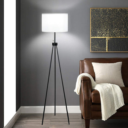 60.5" Metal Tripod Floor Lamp, Contemporary Minimalist Standing Floor Light with Iron Legs