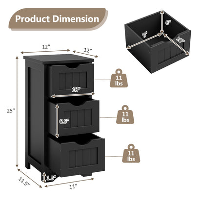 Bathroom Storage Cabinet Space-Saving Tower Storage Cabinet