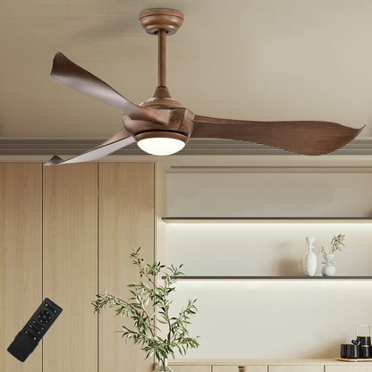 52 Inch Ceiling Fan Outdoor, Propeller Ceiling Fan with LED Light & Remote Control