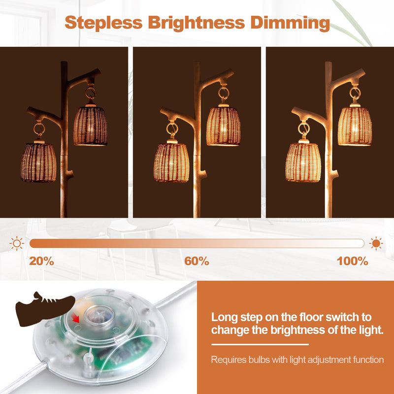 ARLIME Farmhouse Tree Floor Lamp with 2 Lights
