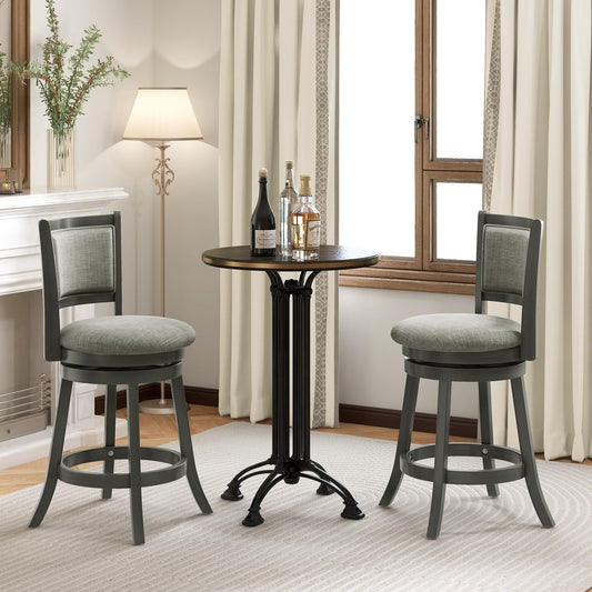 Bar Stools Set Counter Height Swivel Chairs