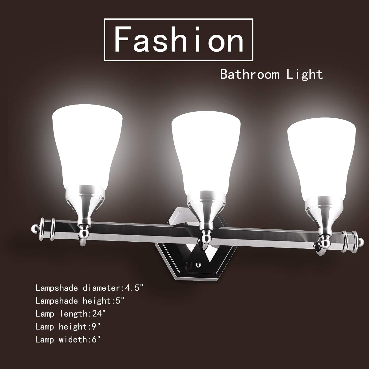 Bathroom Vanity Light Antique Brushed Wall Mounted with White Alabaster Wall Sconces Glass Shade