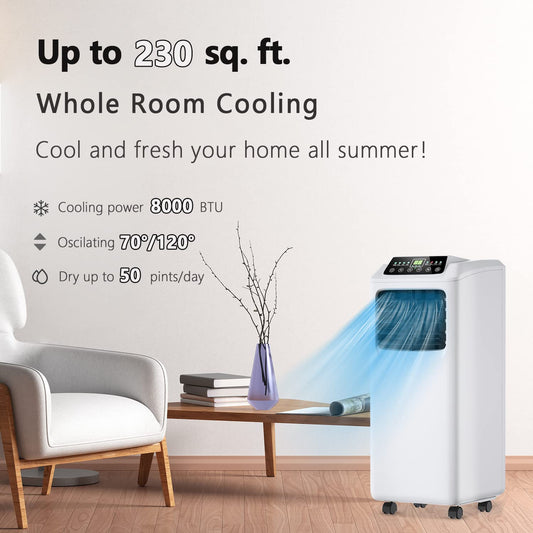 Air Conditioner Portable 9000 BTU, 3-in-1 Floor AC Unit - Arlime