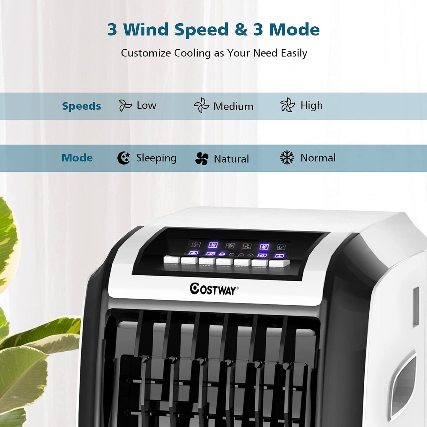 ARLIME Evaporative Air Cooler Portable Tower Fan with Remote Control and Humidifier