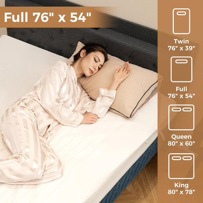Machine Washable Electric Bed Warmer with Dual Controller 9 Heat Setting and 9-Hour Auto Off and Overheat Protection