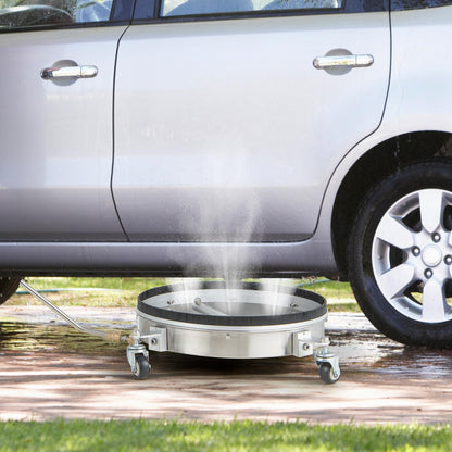 16.5" Pressure Washer Surface Cleaner, Undercarriage Pressure Washer Attachment w/Casters