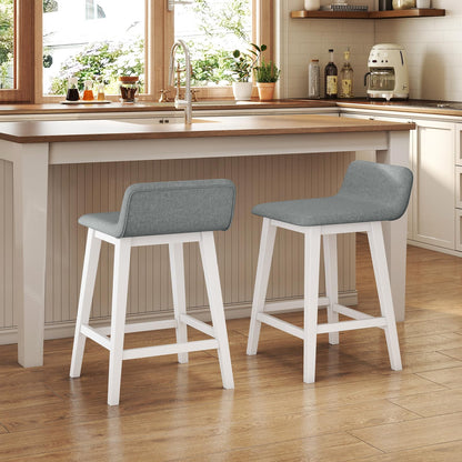 24/29 inch Wooden Counter Stools Set of 2/4