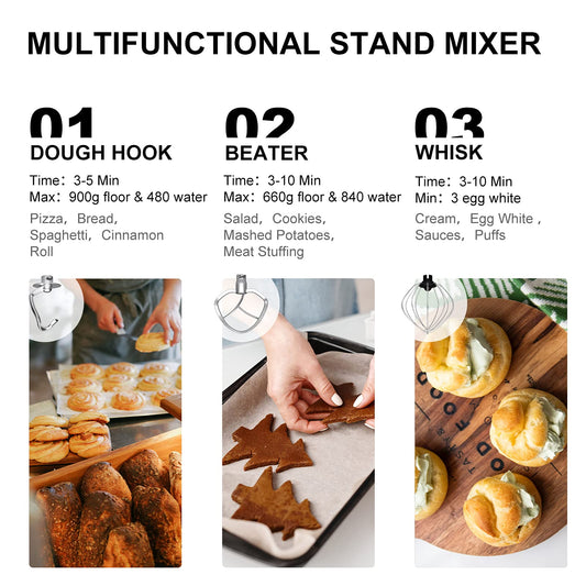 [侵权下架]ARLIME Stand Mixer, 660W 6-Speed Tilt-Head Food Stand Mixers with 6.5 Qt. Stainless Steel Bowl