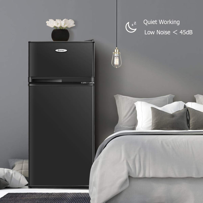 Compact Refrigerator, 3.4 Cu. Ft. Classic Fridge with Adjustable Removable Glass Shelves
