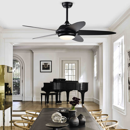 52 Inch Ceiling Fan with Lights, Indoor Modern LED Ceiling Fan, Remote Control