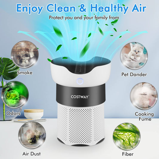 ARLIME Air Purifier for Home Office up to 1300 Sq Ft H13 True HEPA Filter