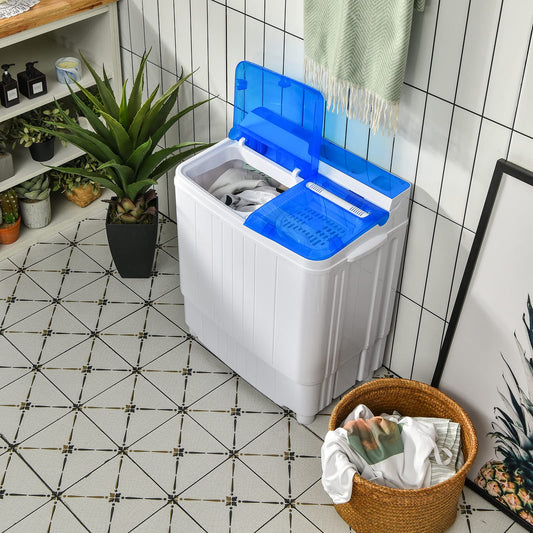 ARLIME Portable Twin Tub Washing Machine Wash & Spin Cycle Dryer