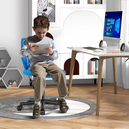 Height-Adjustable Ergonomic Kids Desk Chair Swivel Armless Task Chair w/Universal Casters