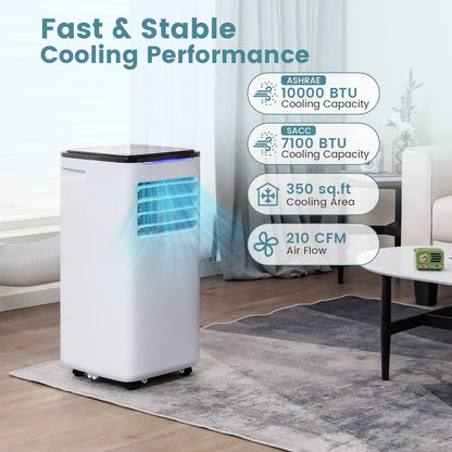 Portable Air Conditioner for Room up to 350 Sq. Ft, 10000 BTU 3-in-1 AC Unit for Bedroom