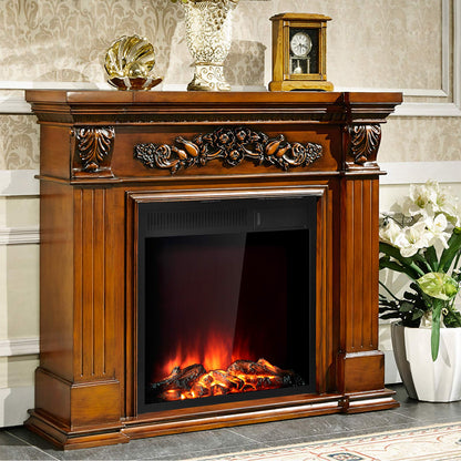 22.5 Inch Electric Fireplace Insert, Freestanding & Recessed Electric Fireplace Heater with Remote Control