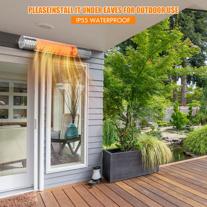 1500W Ceiling and Wall-Mounted Patio Heater for Indoor and Outdoor IP55 Waterproof