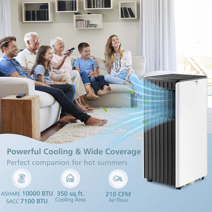 ARLIME Portable Air Conditioners, 10000 BTU Air Unit w/Fan & Dehumidifier Mode for Home Office, Quiet Portable AC w/Sleep Mode