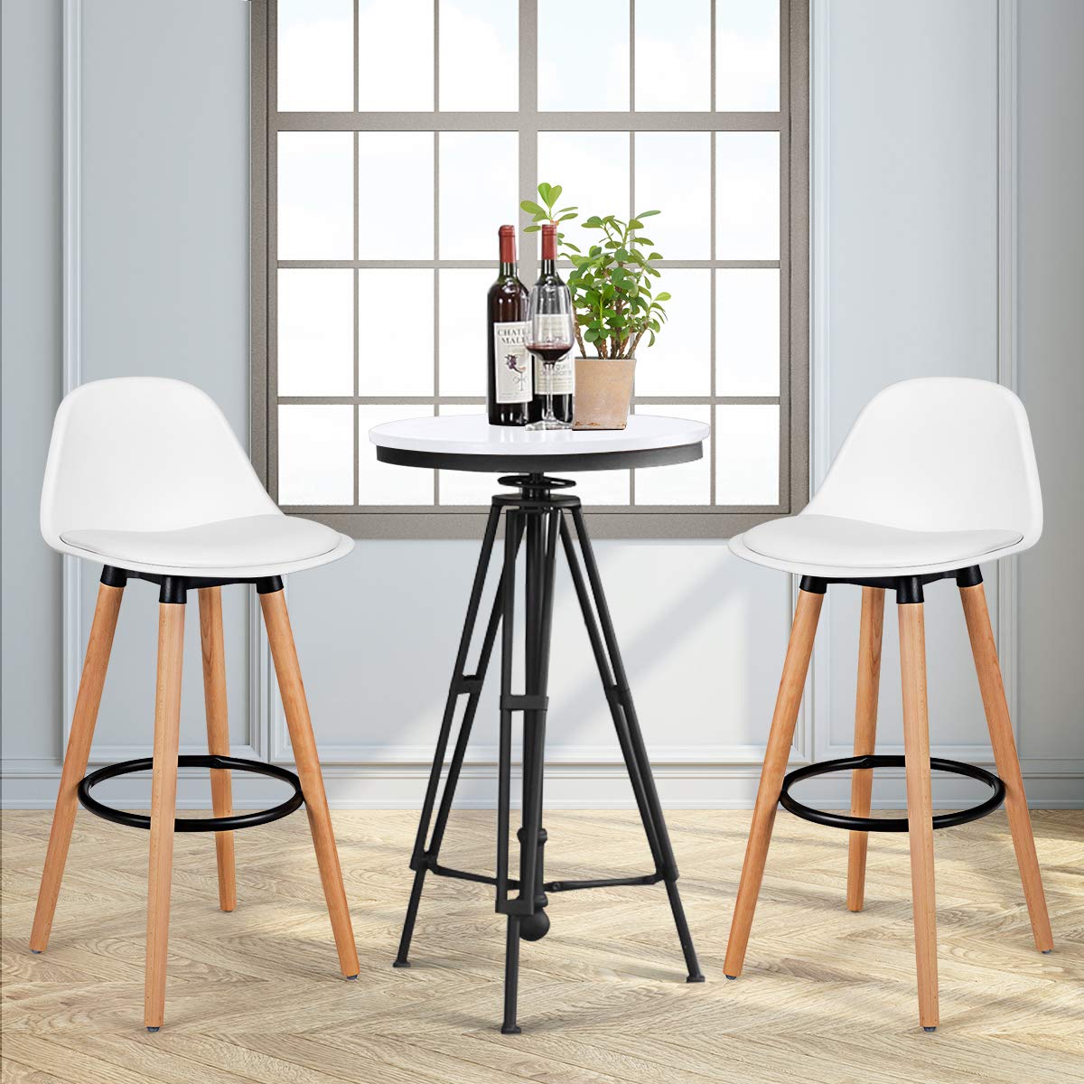 Bar Stools Set of 2/4 Modern Armless Kitchen Stool