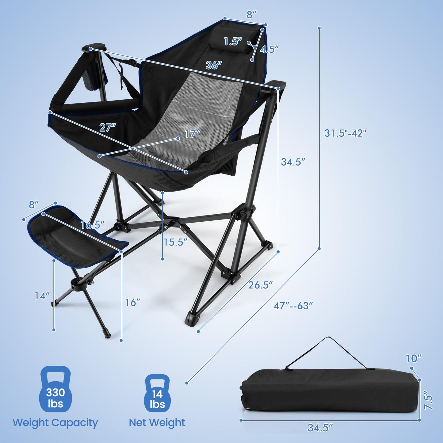Folding Camping Chair Portable Beach Chair