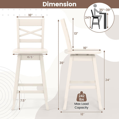 24-Inch Counter Height Stool Set of 2/4