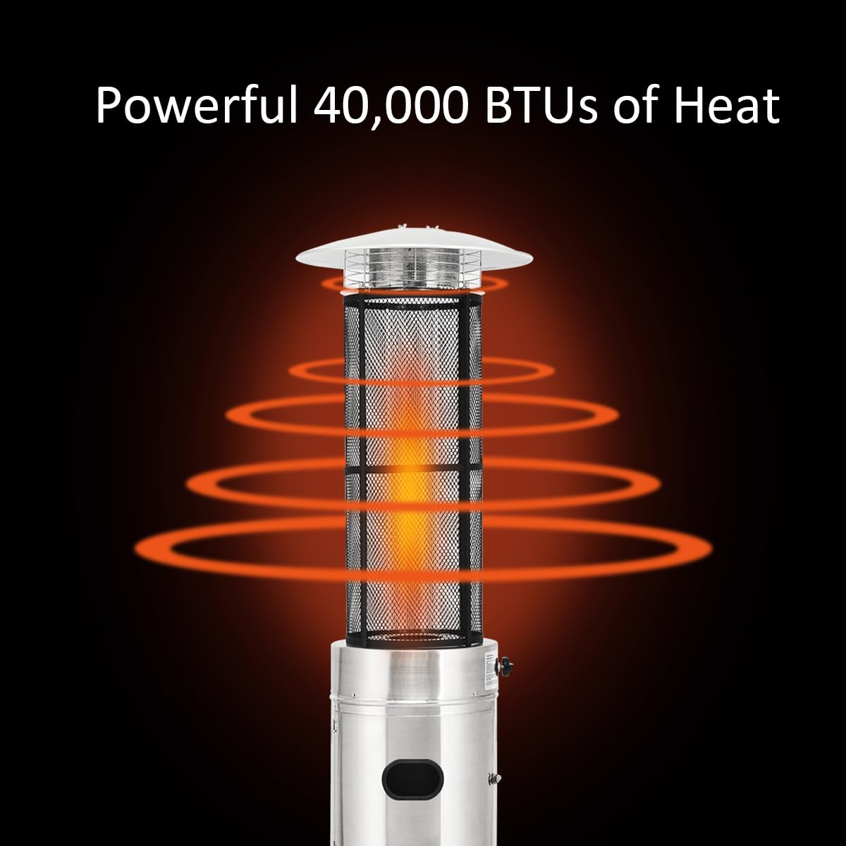 Outdoor Propane Patio Heater 40,000 BTU Propane Heater with Dancing Flame