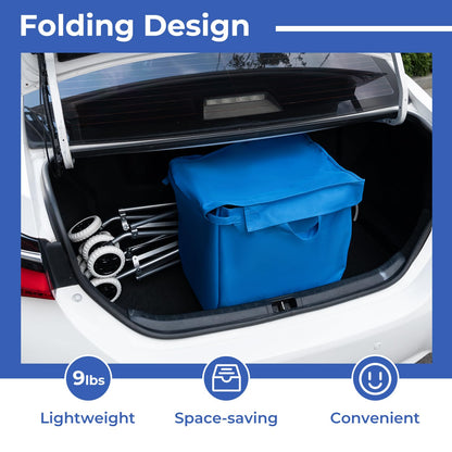 Folding Shopping Cart Portable Grocery Cart on Wheels with Removable Waterproof Oxford Cloth Liner