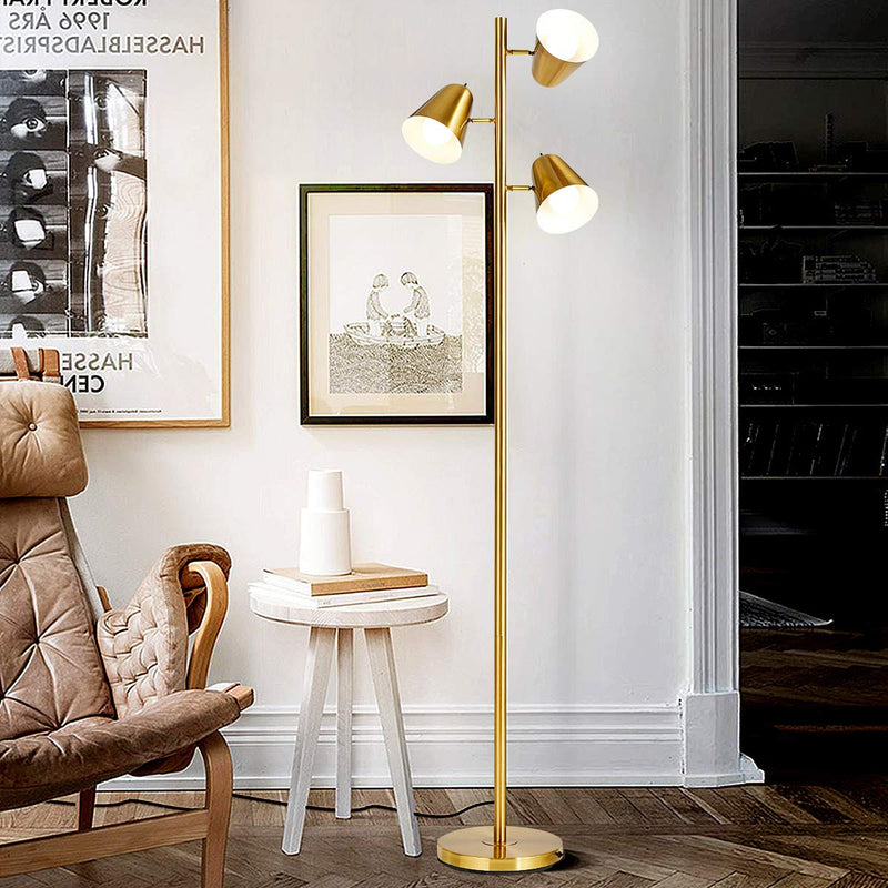 ARLIME 3-Light Floor Lamp, 64” Mid Century Modern Standing Tall Pole Lamp