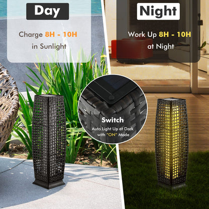 ARLIME 2-Piece Outdoor Solar Powered Floor Lamps