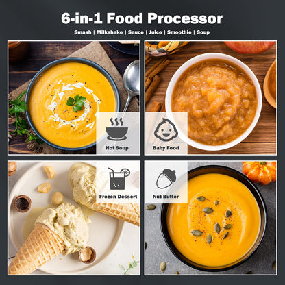 Professional Countertop Blender 6 Pre-Setting Programs & 10 Speed Control