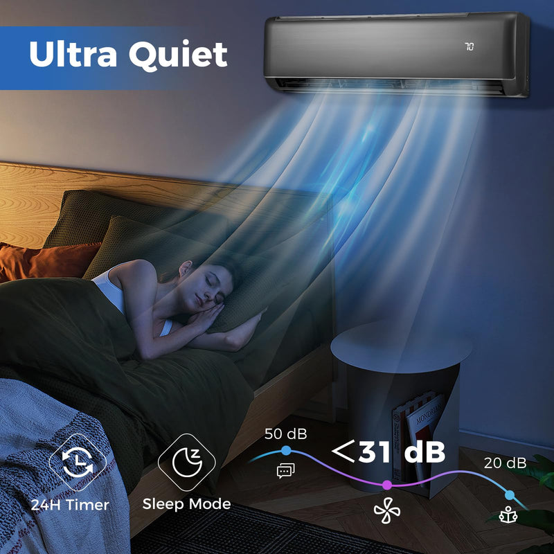 ARLIME 18000 BTU Wifi Enabled Mini Split Air Conditioner, 21 SEER2 208-230V Ductless Inverter AC