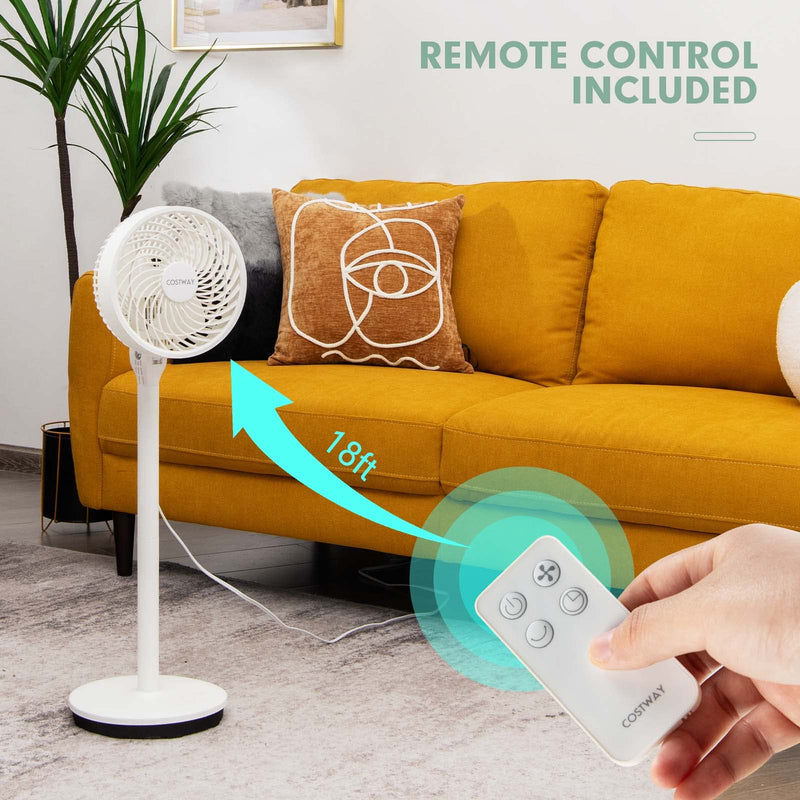 Standing Pedestal Fan with Remote for Bedroom, Living Room Home Office